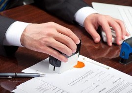 Attorney Stamping Documents